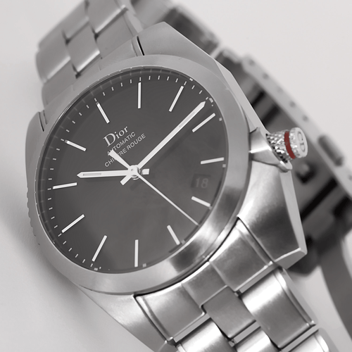 Montre DIOR - Chiffre rouge - Montre en acier automatique 58 Facettes DV0604-3