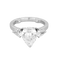 Bague 49 CHAUMET - Rare Bague en or blanc 18K (750 millièmes) composée d'un jonc centré d’un diamant de forme poire pesant 2,02 carats 58 Facettes DV35270-2