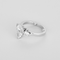 Bague 49 CHAUMET - Rare Bague en or blanc 18K (750 millièmes) composée d'un jonc centré d’un diamant de forme poire pesant 2,02 carats 58 Facettes DV35270-2