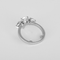 Bague 49 CHAUMET - Rare Bague en or blanc 18K (750 millièmes) composée d'un jonc centré d’un diamant de forme poire pesant 2,02 carats 58 Facettes DV35270-2