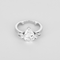Bague 49 CHAUMET - Rare Bague en or blanc 18K (750 millièmes) composée d'un jonc centré d’un diamant de forme poire pesant 2,02 carats 58 Facettes DV35270-2