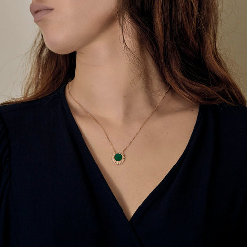 Collier Sunlight Piaget - Collier en or rose, malachite et diamants 58 Facettes DV33159-19