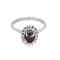 Bague 58.5 Bague marguerite en or blanc, rubis : 0,60 carat et diamants : 0,15 carat 58 Facettes DV25961-12