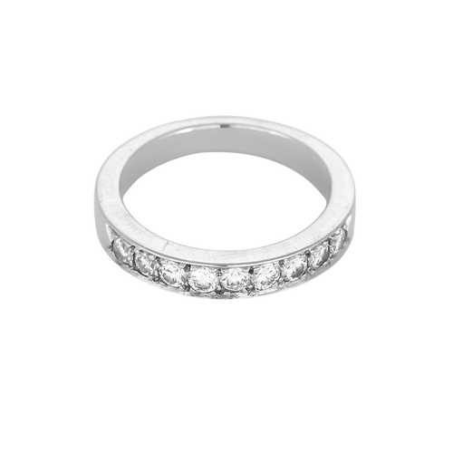 Bague 50 Demie Alliance en or gris et diamants 58 Facettes DV36028-2