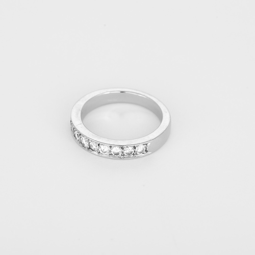 Bague 50 Demie Alliance en or gris et diamants 58 Facettes DV36028-2