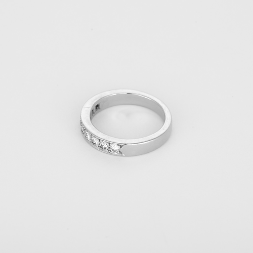 Bague 50 Demie Alliance en or gris et diamants 58 Facettes DV36028-2