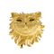 Broche Broche en or jaune à motif de chat et tourmalines vertes 58 Facettes DV36082-1