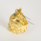 Broche Broche en or jaune à motif de chat et tourmalines vertes 58 Facettes DV36082-1
