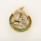 Pendentif Pendentif en or jaune et or gris à motif équestre et émeraudes 58 Facettes DV31400-2