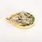 Pendentif Pendentif en or jaune et or gris à motif équestre et émeraudes 58 Facettes DV31400-2