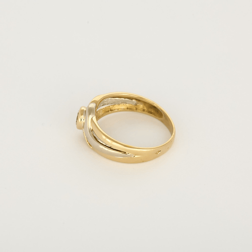 Bague 53 Bague en en or jaune et or gris, diamant 0.20 carat 58 Facettes DV19118-4