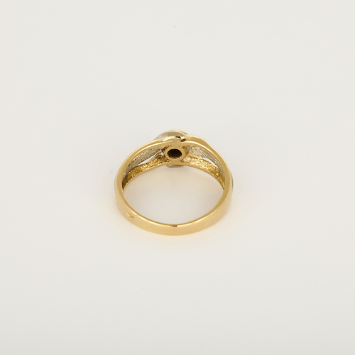 Bague 53 Bague en en or jaune et or gris, diamant 0.20 carat 58 Facettes DV19118-4