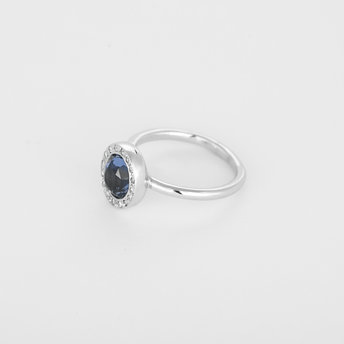 Bague 51 Bague en Or blanc 18k (750 millièmes) et Diamant et Saphir 58 Facettes DV32363-11