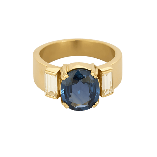 Bague 55 Bague en Or jaune 18k (750 millièmes) et Saphir 58 Facettes DV36116-4