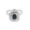 Bague 60 Bague en or blanc, saphir : 0,75 et diamants : 0,40 carat 58 Facettes DV25961-13