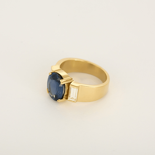 Bague 55 Bague en Or jaune 18k (750 millièmes) et Saphir 58 Facettes DV36116-4