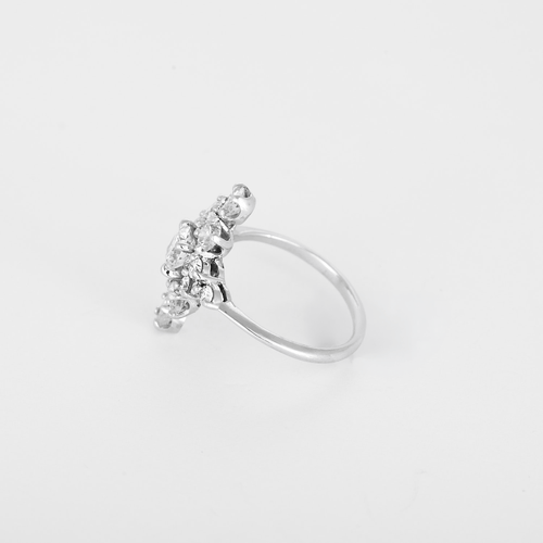 Bague 53 Bague marquise en or blanc et diamant, 1.40 carat environ 58 Facettes DV26878-7