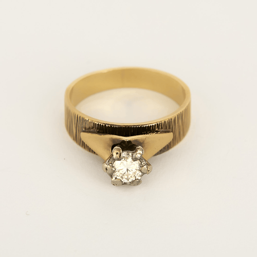Bague 59 Bague en Or jaune 18k (750 millièmes) et Or blanc 18k (750 millièmes) et Diamant 58 Facettes DV31069-8