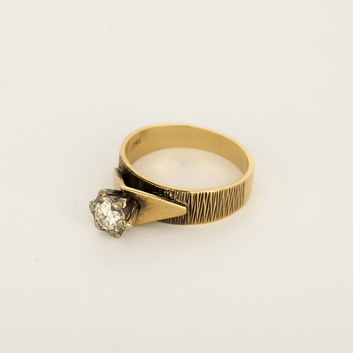 Bague 59 Bague en Or jaune 18k (750 millièmes) et Or blanc 18k (750 millièmes) et Diamant 58 Facettes DV31069-8