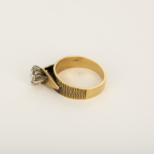 Bague 59 Bague en Or jaune 18k (750 millièmes) et Or blanc 18k (750 millièmes) et Diamant 58 Facettes DV31069-8
