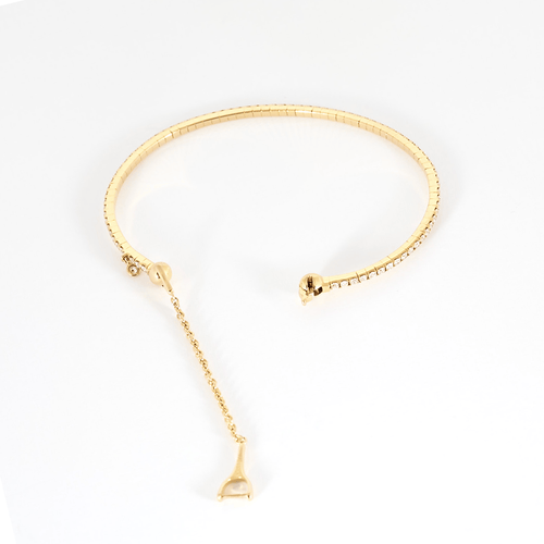 Bracelet Messika - Rivière Skinny - Petit Modèle- Bracelet en or jaune et diamants 58 Facettes DV20622-9