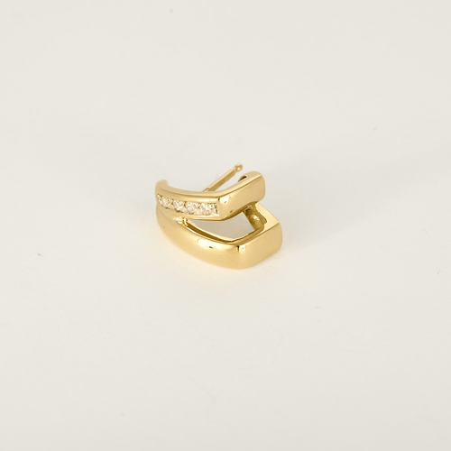 Boucles d'oreilles Boucles d'oreilles en or jaune et diamants : 0,16 carat 58 Facettes DV36109-1