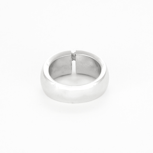 Bague 54 CHAUMET - Bague double lien en or gris et diamants 58 Facettes DV0975-6