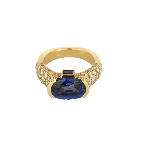 Bague 51 Bague en Or jaune 18k (750 millièmes) et Saphir 58 Facettes DV34721-3
