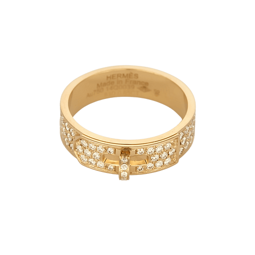 HERMÈS - Kelly - Bague en or rose et diamant