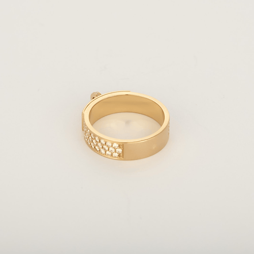 HERMÈS - Kelly - Bague en or rose et diamant