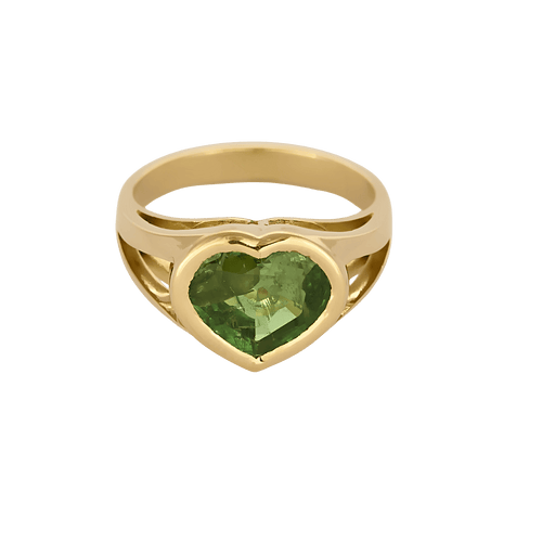 Bague en Or jaune 18k (750 millièmes) et Tsavorite