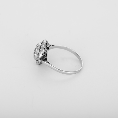 Bague en Or blanc 18k (750 millièmes) et Platine et Diamant