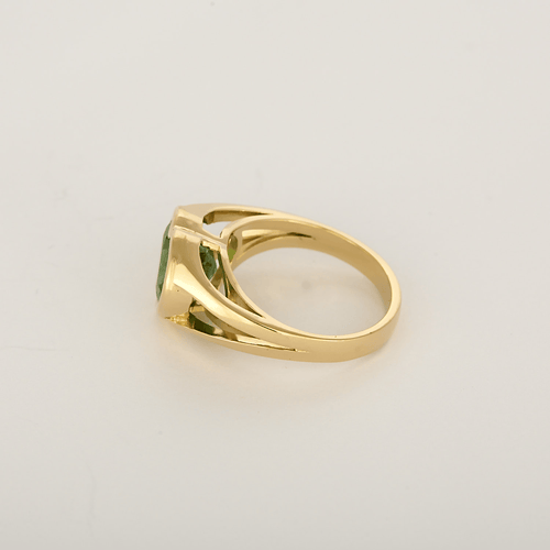 Bague en Or jaune 18k (750 millièmes) et Tsavorite