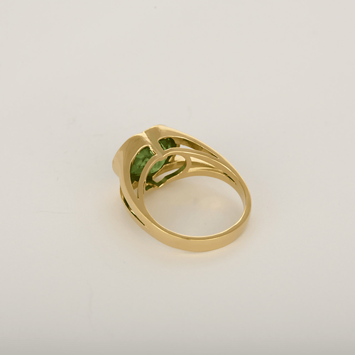 Bague en Or jaune 18k (750 millièmes) et Tsavorite