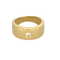 Bague de type chevalière en or jaune et diamants