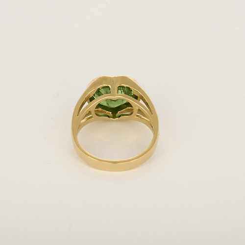 Bague en Or jaune 18k (750 millièmes) et Tsavorite