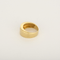 Bague de type chevalière en or jaune et diamants
