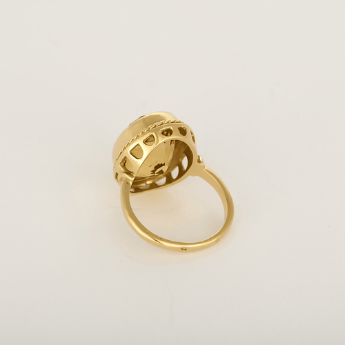 Bague cocktail en or jaune et citrine : 5 carats
