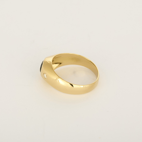 Bague en Or jaune 18k (750 millièmes) et Saphir