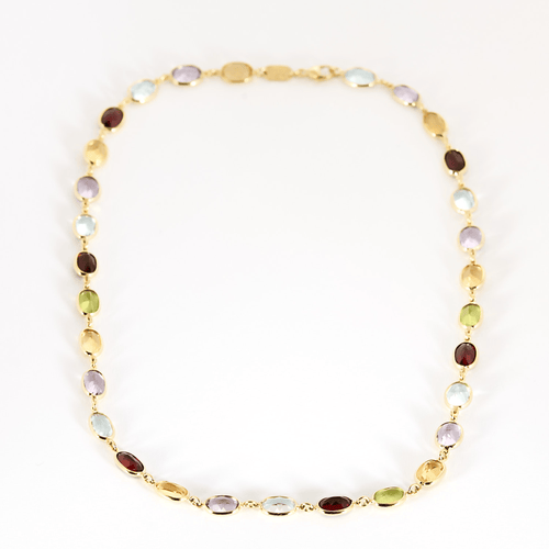 Collier Collier en Or jaune et pierres fines de couleurs 58 Facettes DV36109-2