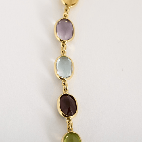 Collier Collier en Or jaune et pierres fines de couleurs 58 Facettes DV36109-2