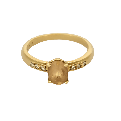 Bague 50 H STERN - Bague en or jaune et topaze impériale et diamant 58 Facettes DV36028-1