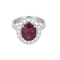 Bague 54 Bague en or blanc, rubis : 4,29 carats et diamants : 0,45 carat 58 Facettes DV36260-2