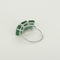 Bague 54 Bague en or blanc, émeraudes : 7,99 carats 58 Facettes DV35203-18