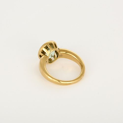 Bague 55 Bague en or jaune et tourmaline melon d'eau : 3,50 carats 58 Facettes DV23308-6