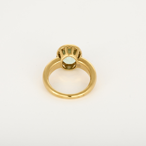 Bague 55 Bague en or jaune et tourmaline melon d'eau : 3,50 carats 58 Facettes DV23308-6