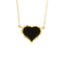 Collier Collier en or jaune et pendentif coeur avec une plaque d'onyx 58 Facettes DV23308-10