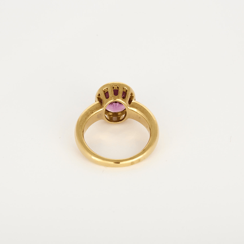 Bague 55 Bague en or jaune et tourmaline rose : 3,20 carats 58 Facettes DV23308-5
