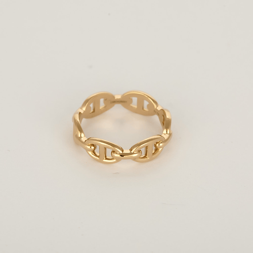 Bague 55 HERMÈS - Chaîne d'Ancre - Petit modèle - Bague en or rose 58 Facettes DV23308-4