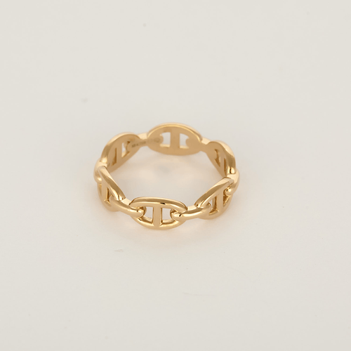 Bague 55 HERMÈS - Chaîne d'Ancre - Petit modèle - Bague en or rose 58 Facettes DV23308-4